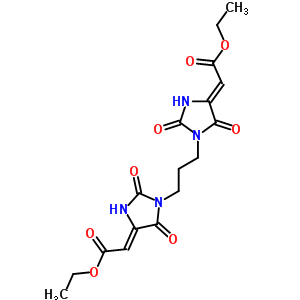 56875-75-3  diethyl (2Z,2'Z)-2,2'-[propane-1,3-diylbis(2,5-dioxoimidazolidin-1-yl-4-ylidene)]diethanoate