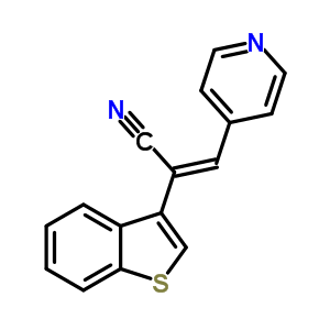 59237-05-7  (2Z)-2-(1-benzothiophen-3-yl)-3-pyridin-4-ylprop-2-enenitrile