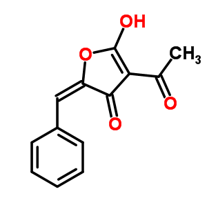 60404-08-2  (2E)-4-acetyl-5-hydroxy-2-(phenylmethylidene)furan-3(2H)-one