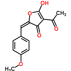 60404-10-6  (2E)-4-acetyl-5-hydroxy-2-[(4-methoxyphenyl)methylidene]furan-3(2H)-one