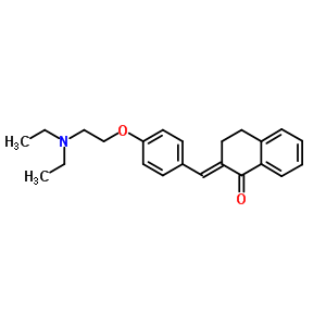 60891-17-0  (2E)-2-({4-[2-(diethylamino)ethoxy]phenyl}methylidene)-3,4-dihydronaphthalen-1(2H)-one