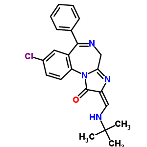 61197-70-4  (2E)-2-[(tert-butylamino)methylidene]-8-chloro-6-phenyl-2,4-dihydro-1H-imidazo[1,2-a][1,4]benzodiazepin-1-one