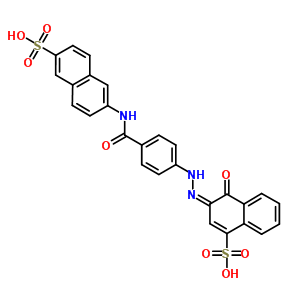 7355-44-4  6-[({4-[(2E)-2-(1-oxo-4-sulfonaphthalen-2(1H)-ylidene)hydrazino]phenyl}carbonyl)amino]naphthalene-2-sulfonic acid