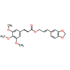 7460-41-5  (2E)-3-(1,3-benzodioxol-5-yl)prop-2-en-1-yl 3-(3,4,5-trimethoxyphenyl)prop-2-enoate