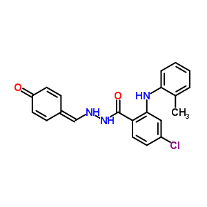 75412-44-1  4-chloro-2-[(2-methylphenyl)amino]-N'-[(4-oxocyclohexa-2,5-dien-1-ylidene)methyl]benzohydrazide