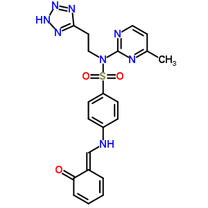 78311-74-7  N-(4-μεθυλοπυριμιδιν-2-υλο)-4-{[(E)-(6-οξοκυκλοεξα-2,4-διεν-1-υλιδενο)μεθυλ]αμινο}-N-[2-(2H-τετραζολ-5-υλο)αιθυλο]βενζολοσουλφοναμίδιο·