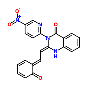78899-02-2  (2E)-3-(5-nitropyridin-2-yl)-2-[(2E)-2-(6-oxocyclohexa-2,4-dien-1-ylidene)ethylidene]-2,3-dihydroquinazolin-4(1H)-one