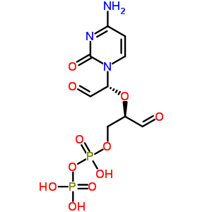 87668-74-4  (2R)-2-[(1R)-1-(4-amino-2-oxopyrimidin-1(2H)-yl)-2-oxoethoxy]-3-oxopropyl trihydrogen diphosphate