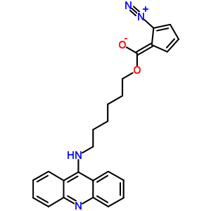 88373-08-4  (E)-{[6-(acridin-9-ylamino)hexyl]oxy}(2-diazoniocyclopenta-2,4-dien-1-ylidene)methanolate