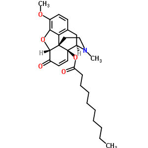 915-25-3  (5alpha)-3-methoxy-17-methyl-6-oxo-7,8-didehydro-4,5-epoxymorphinan-14-yl decanoate