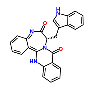 93413-07-1  (7S)-7-(1H-indol-3-ylmethyl)quinazolino[3,2-d][1,4]benzodiazepine-6,9(7H,14H)-dione