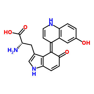 112241-69-7  3-[(4Z)-4-(6-hydroxyquinolin-4(1H)-ylidene)-5-oxo-4,5-dihydro-1H-indol-3-yl]-L-alanine