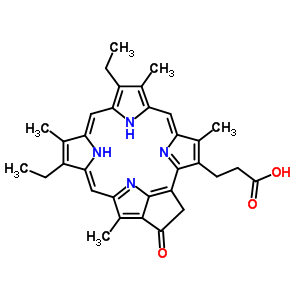 127367-08-2;26359-43-3;484-45-7  3-(9,14-diethyl-4,8,13,18-tetramethyl-20-oxo-3,4-didehydro-24,25-dihydrophorbin-3-yl)propanoic acid