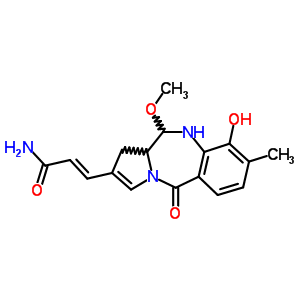 14561-67-2;7683-27-4  (2E)-3-(9-hydroxy-11-methoxy-8-methyl-5-oxo-5,10,11,11a-tetrahydro-1H-pyrrolo[2,1-c][1,4]benzodiazepin-2-yl)prop-2-enamide