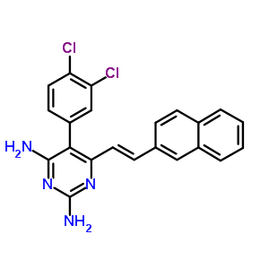 25095-33-4  5-(3,4-dichlorophenyl)-6-[(E)-2-naphthalen-2-ylethenyl]pyrimidine-2,4-diamine