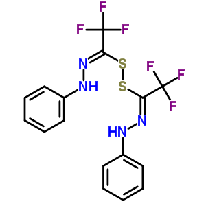 4454-60-8  (2Z,2'Z)-2,2'-{disulfanediylbis[(1Z)-2,2,2-trifluoroeth-1-yl-1-ylidene]}bis(1-phenylhydrazine)