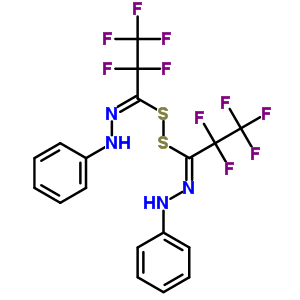 4454-61-9  (2Z,2'Z)-2,2'-{disulfanediylbis[(1Z)-2,2,3,3,3-pentafluoroprop-1-yl-1-ylidene]}bis(1-phenylhydrazine)