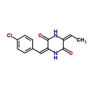 51239-66-8  (3E,6E)-3-[(4-chlorophenyl)methylidene]-6-ethylidenepiperazine-2,5-dione