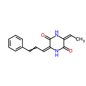 51239-92-0  (3E,6E)-3-ethylidene-6-(3-phenylprop-2-en-1-ylidene)piperazine-2,5-dione