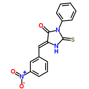 53514-61-7  (5Z)-5-[(3-nitrophenyl)methylidene]-3-phenyl-2-thioxoimidazolidin-4-one