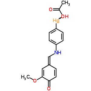 5439-21-4  (4-{[(E)-(3-methoxy-4-oxocyclohexa-2,5-dien-1-ylidene)methyl]amino}phenyl)mercury acetate
