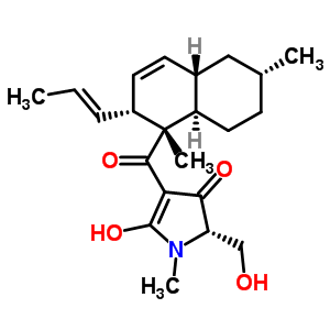57749-43-6  (2S)-4-({(1S,2R,4aS,6R,8aR)-1,6-dimethyl-2-[(1E)-prop-1-en-1-yl]-1,2,4a,5,6,7,8,8a-octahydronaphthalen-1-yl}carbonyl)-5-hydroxy-2-(hydroxymethyl)-1-methyl-1,2-dihydro-3H-pyrrol-3-one