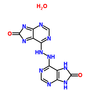 58028-68-5  6-[2-(8-oxo-8,9-dihydro-7H-purin-6-yl)hydrazino]-8H-purin-8-one hydrate