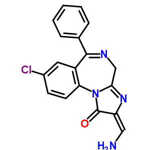 61197-59-9  (2E)-2-(aminomethylidene)-8-chloro-6-phenyl-2,4-dihydro-1H-imidazo[1,2-a][1,4]benzodiazepin-1-one