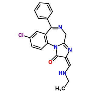 61197-85-1  (2E)-8-chloro-2-[(ethylamino)methylidene]-6-phenyl-2,4-dihydro-1H-imidazo[1,2-a][1,4]benzodiazepin-1-one