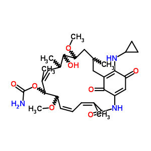 71952-91-5  (4Z,6E,10E)-19-(cyclopropylamino)-13-hydroxy-8,14-dimethoxy-4,10,12,16-tetramethyl-3,20,22-trioxo-2-azabicyclo[16.3.1]docosa-1(21),4,6,10,18-pentaen-9-yl carbamate