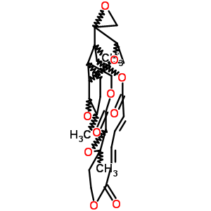 74516-66-8  1a,7a,18a-trimethyl-2,3,6a,7a,8,9,18,18a,21a,21b-decahydro-1aH,6H,20H-spiro[18,20-methanooxireno[h]oxireno[8,9][1,6,12]trioxacyclooctadecino[3,4-d]chromene-19,2'-oxirane]-6,11,16-trione