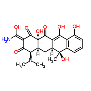 79-85-6  (2Z,4R,4aS,5aS,6S,12aS)-2-[amino(hidroxi)metilideno]-4-(dimetilamino)-6,10,11,12a-tetrahidroxi-6-metil-4a,5a,6,12a-tetrahidrotetraceno-1,3,12(2H,4H,5H)-triona