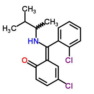 80018-33-3  (6Z)-4-chloro-6-{(2-chlorophenyl)[(1,2-dimethylpropyl)amino]methylidene}cyclohexa-2,4-dien-1-one