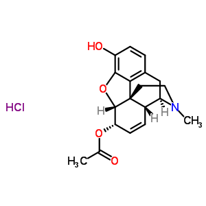 36418-22-1;63690-08-4  (5alpha,6alpha)-3-hydroxy-17-methyl-7,8-didehydro-4,5-epoxymorphinan-6-yl acetate hydrochloride