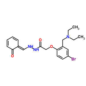 42024-70-4  2-{4-bromo-2-[(diethylamino)methyl]phenoxy}-N'-[(E)-(6-oxocyclohexa-2,4-dien-1-ylidene)methyl]acetohydrazide