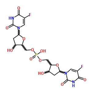 148-29-8  bis[[5-(5-fluoro-2,4-dioxo-pyrimidin-1-yl)-3-hydroxy-tetrahydrofuran-2-yl]methyl] hydrogen phosphate