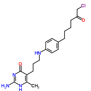 2499-31-2  2-amino-5-(3-{[4-(6-chloro-5-oxohexyl)phenyl]amino}propyl)-6-methylpyrimidin-4(1H)-one