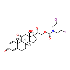 2998-63-2  17-hydroxy-3,11,20-trioxopregna-1,4-dien-21-yl bis(2-chloroethyl)carbamate