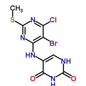 7356-33-4  5-{[5-bromo-6-chloro-2-(methylsulfanyl)pyrimidin-4-yl]amino}pyrimidine-2,4(1H,3H)-dione