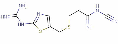 120399-38-4  N-cyano-3-((2-guanidino-5-thiazolyl)methylthio)propionamidine
