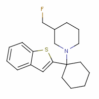 153567-18-1  3-fluoromethyl-1-(1-(2-benzothienyl)cyclohexyl)piperidine