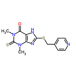 6466-16-6  1,3-dimethyl-8-[(pyridin-4-ylmethyl)sulfanyl]-2-thioxo-1,2,3,7-tetrahydro-6H-purin-6-one