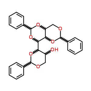 7143-52-4  4-(2,6-diphenyltetrahydro[1,3]dioxino[5,4-d][1,3]dioxin-4-yl)-2-phenyl-1,3-dioxan-5-ol (non-preferred name)