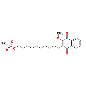 18691-00-4  10-(3-methoxy-1,4-dioxo-1,4-dihydronaphthalen-2-yl)decyl methanesulfonate