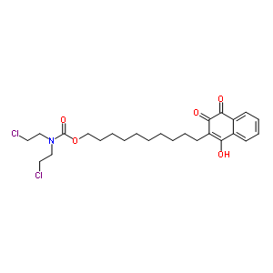 18691-01-5  10-(1-hydroxy-3,4-dioxo-3,4-dihydronaphthalen-2-yl)decyl bis(2-chloroethyl)carbamate