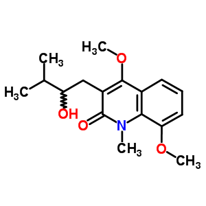 52306-35-1  3-(2-hydroxy-3-methylbutyl)-4,8-dimethoxy-1-methylquinolin-2(1H)-one