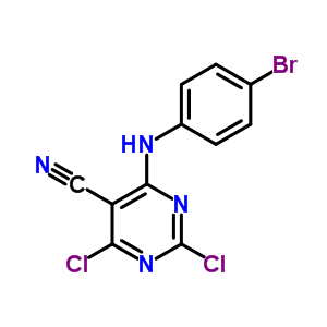 7150-32-5  4-[(4-bromophenyl)amino]-2,6-dichloropyrimidine-5-carbonitrile