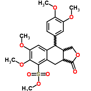 810-14-0  methyl 9-(3,4-dimethoxyphenyl)-6,7-dimethoxy-3-oxo-1,3,3a,4,9,9a-hexahydronaphtho[2,3-c]furan-5-sulfonate