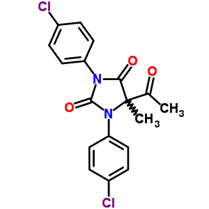 21631-63-0  5-acetyl-1,3-bis(4-chlorophenyl)-5-methylimidazolidine-2,4-dione