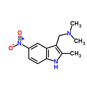 5145-86-8;93136-72-2  N,N-dimethyl-1-(2-methyl-5-nitro-1H-indol-3-yl)methanamine